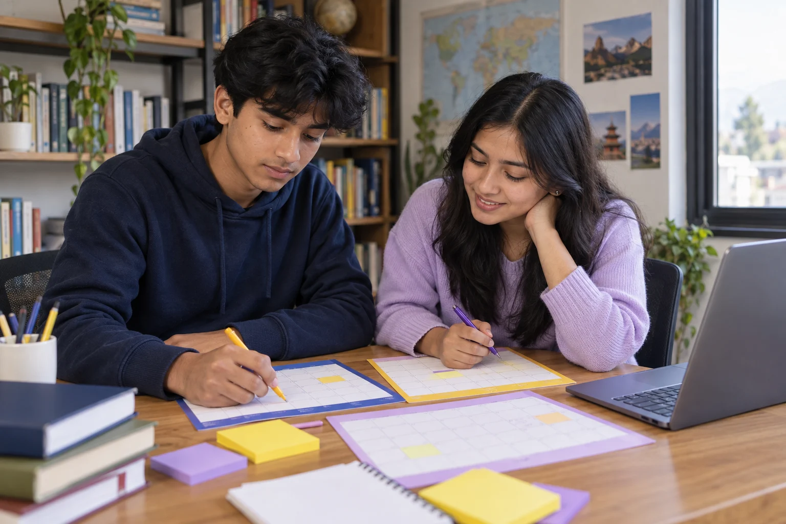 SAT student maps college deadlines on a calendar