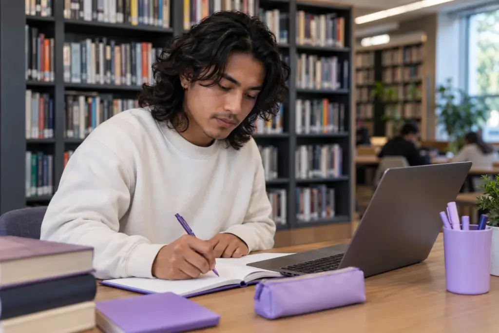 Nepali learner distilling a reading passage into one sentence