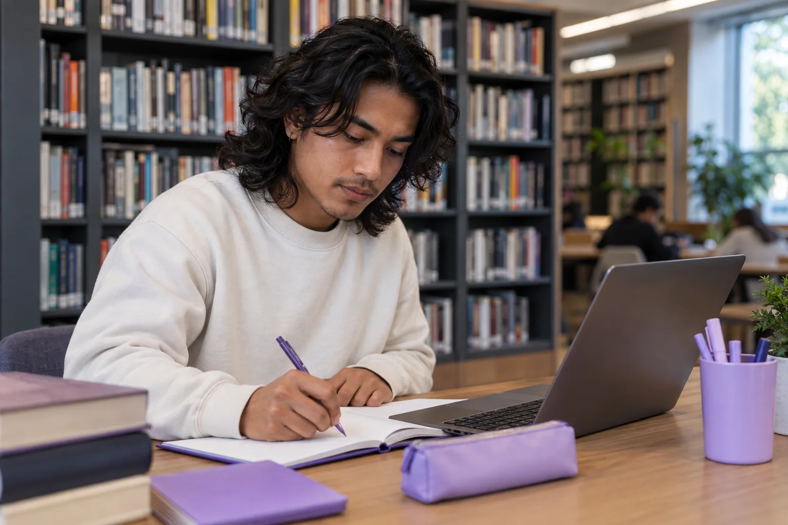 Nepali learner distilling a reading passage into one sentence