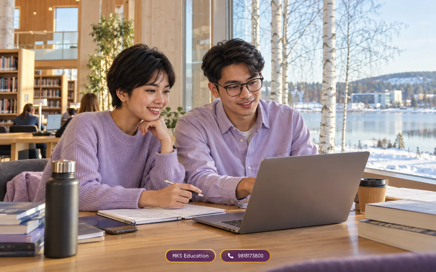 Nepali students planning to study in Finland — illustrative MKS Education campus scene